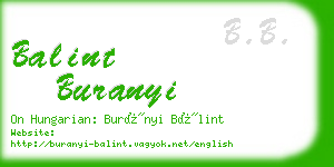 balint buranyi business card